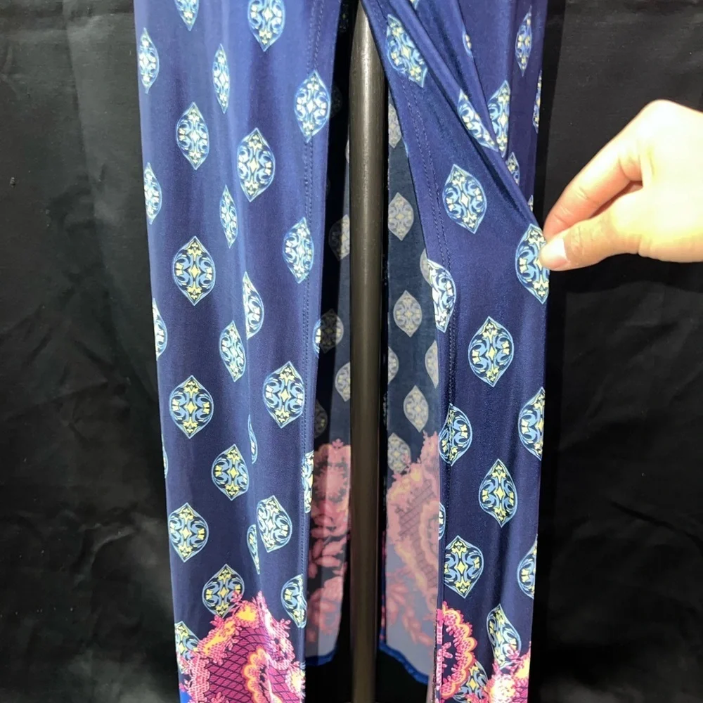 NWOT Shop WTD Cutout Maxi Dress Boho Floral Blue - Picture 5 of 5